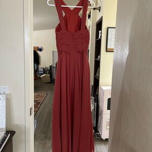 Bridesmaid/Prom Rust Color Dress